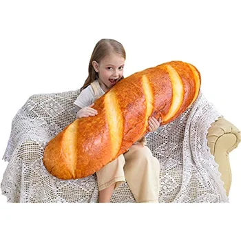 Подушка в форме хлеба с 40 Дюймовым 3D моделированием, Мягкая Поясничная Багетная подушка для спины, Забавная Плюшевая игрушка с Едой