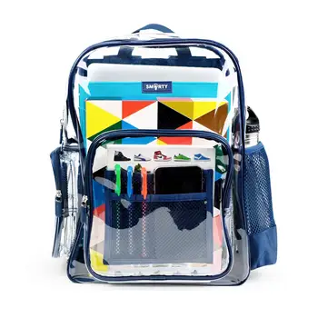Школьная сумка среднего размера, Прозрачная сумка для книг, одобренная стадионом, Прозрачный рюкзак для путешествий, работы, школы