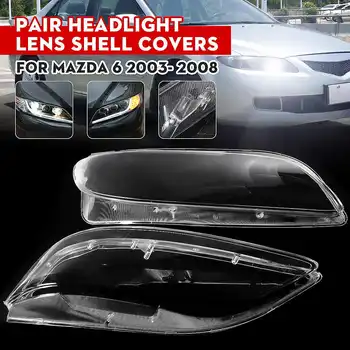 1 Пара автомобильных фар, Пластиковая прозрачная оболочка, Крышка лампы, Сменная крышка объектива 60 см x 6 см для Mazda 6 2003-2008