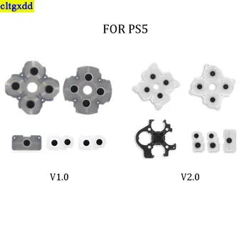 1 комплект для PS5 V1.0 V2.0 контроллер силиконовая проводящая резиновая прокладка клейкая клавиатура для PS5 V1 V2 замена силиконовой прокладки