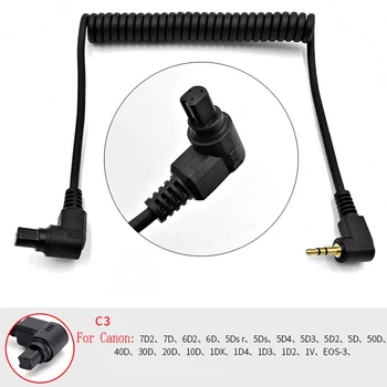 10-100шт Соединительный кабель для дистанционного спуска затвора 2.5/3.5-C3 Для 50D 5D 6D 7D 5DMarkII 5DMarkIII As C3 RS-80N3