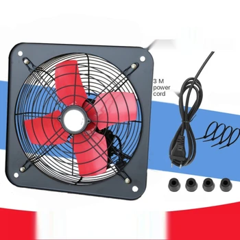 10-дюймовый мощный промышленный Вентиляционный Вытяжной металлический осевой вытяжной коммерческий вентилятор для кухни Промышленный встроенный вентилятор