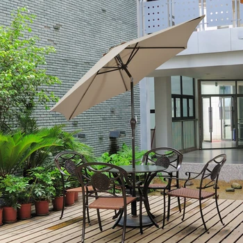 10-футовый открытый зонт для патио с регулировкой наклона и рукояткой, пляжные зонты, мебель для внутреннего дворика снаружи