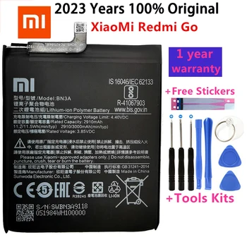 100% Оригинальный Аккумулятор Xiaomi BN3A 3000 мАч Для XiaoMi Redmi Go BN3A Batterie Bateria Аккумуляторная батарея Смартфона