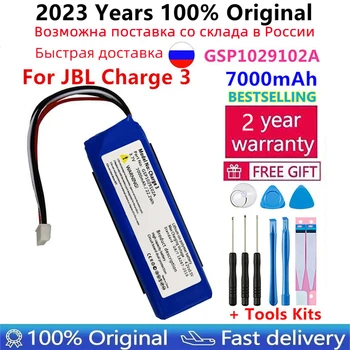 100% Оригинальный Новый Аккумулятор 3,7 В 7000 мАч Bateria GSP1029102A Для JBL Charge 3 Батарейки Наборы Инструментов