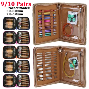 13 пар сменных пластиковых круглых колец для вязания бамбуковой иглы, набор инструментов для вязания крючком, круглые пластиковые провода, кнопки позиционирования