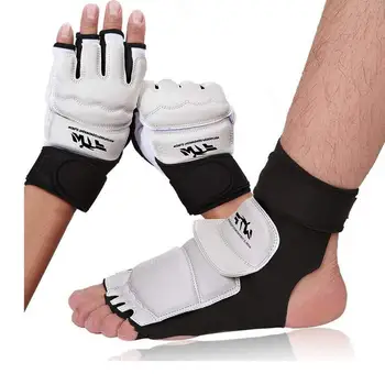 2 Шт. Перчатки для тхэквондо из искусственной кожи или защита для ног для кикбоксинга, поддержка лодыжки, защита для ног, Защита ладоней, СПАСИБО