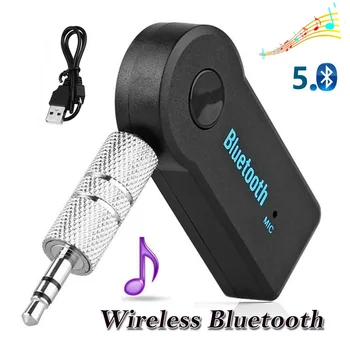 2 в 1 Беспроводной приемник Bluetooth 5,0, адаптер 3,5 мм, разъем для автомобильного музыкального аудио Aux A2dp, приемник для наушников, Громкая связь
