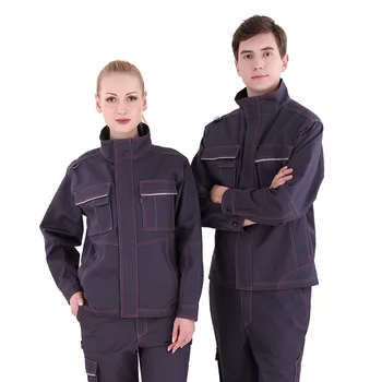 2019 Комплект рабочей одежды мужская/женская фабричная униформа, комбинезон с длинными рукавами, сварочный костюм, износостойкая рабочая униформа