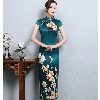 2022 Китайское Традиционное Летнее Платье Чонсам в стиле Китайской Республики в стиле ретро Для Девочек, Улучшенное Ципао, Новогоднее Вечернее Свадебное платье