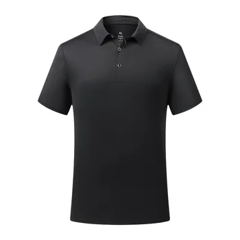 2022 Летняя Новая мужская футболка Bingshi с коротким рукавом чистого цвета, высококачественная мужская деловая молодежная рубашка поло с коротким рукавом