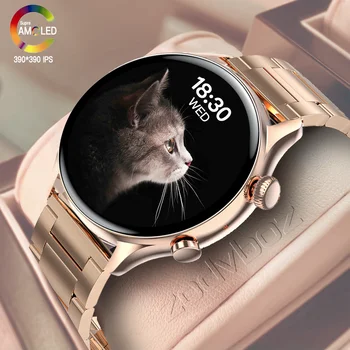 2022 Новые AMOLED 390*390 HD Экран NFC Смарт-Часы Женские Bluetooth Часы Для Вызова Мужские IP68 Водонепроницаемые Смарт-часы Для Huawei Xiaomi