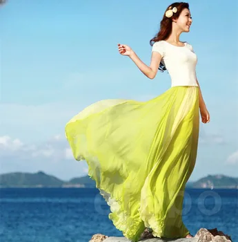 2023 Y2k Эстетичные Винтажные Плиссированные Юбки Корейской Моды Harajuku, Длинная Юбка с высокой Талией, Пляжные платья из марли и Шифона в стиле Ретро