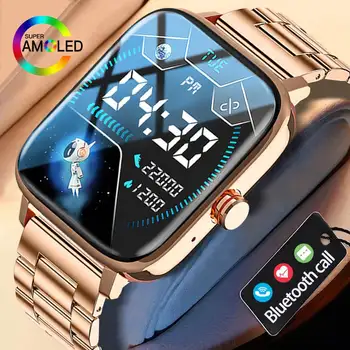 2023 Новые Смарт-часы с полным сенсорным экраном, женские, спортивные, водонепроницаемые, для мониторинга работоспособности вызовов Bluetooth, умные часы для Android ios