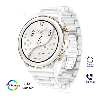 2023 Смарт-часы Для женщин, Модные Смарт-часы Smartwrist, Роскошные Android 1,32 дюймов, Bluetooth-вызов, Спортивные Смарт-часы Для Huawei Xiaomi