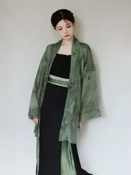2023, улучшенный женский летний кардиган hanfu в китайском стиле, винтажный женский повседневный комплект одежды в стиле кимоно a251