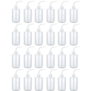 24ШТ Пластиковые Бутылки для отжима Жидкостей Бутылки для Лабораторного мытья Бутылок Экономичная Пластиковая бутылка Для Отжима