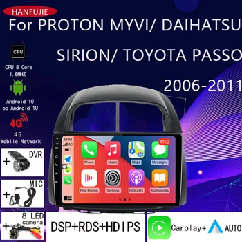 2DIN авто Android 10 автомобильный радио мультимедийный плеер 4G Carplay GPS навигация для Toyota passo/MYVI/DAIHATSU SIRION 2006-2011