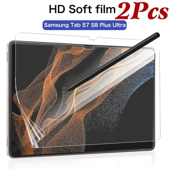 2ШТ ПЭТ Мягкая Защитная Пленка для Samsung Galaxy Tab S8 Ultra X900 X906 Sumsung Tab S7 S8 Plus S7 FE Защитная Пленка для экрана