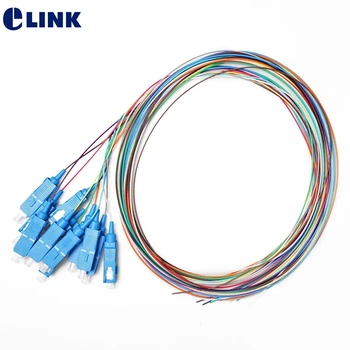 2шт 12 цветных SC косичка 1,5mtr SM 9/125um 0,9 мм волоконно-оптический кабель ftth класса A наконечник высшего качества заводская поставка ELINK