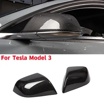 2шт Крышка Зеркала заднего Вида Автомобиля, Отделка Крышки Зеркала Боковой Двери, Защитное Украшение Для Tesla Model Y 2021