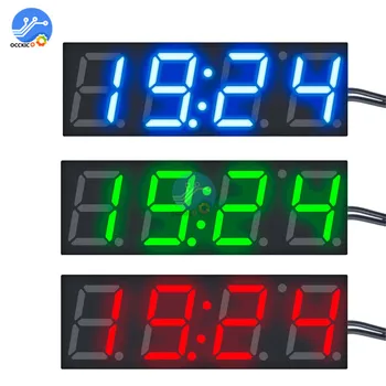 3 В 1 DS3231 Цифровые Часы + Термометр + Модуль Вольтметра постоянного тока 5-30 В Синий/Зеленый/Красный светодиодный Дисплей R8025 Время Температура Напряжение