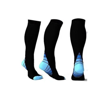 3 Пары/лот, Мужские и женские компрессионные носки до колена, дышащие эластичные носки для бега, футбола, Носки для занятий в тренажерном зале, спортивные носки для фитнеса
