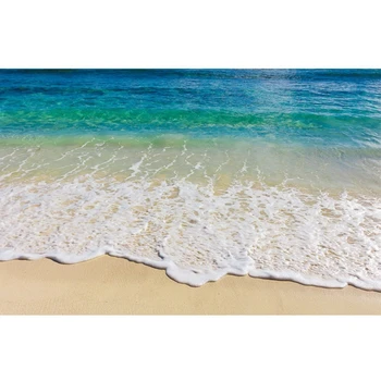 3D наклейка на стену в виде Океана, Съемные обои, Водонепроницаемая наклейка на пол на пляже с Синим морем