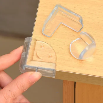 4 шт. силиконовый протектор для уголка стола, самоклеящийся прозрачный чехол для угла стола, защита от столкновений для безопасности детей
