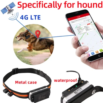 4G LTE GPS-трекер для охотничьих собак с батареей 3000 мАч, бесплатное приложение для отслеживания домашних животных, кошек и собак, Отслеживание
