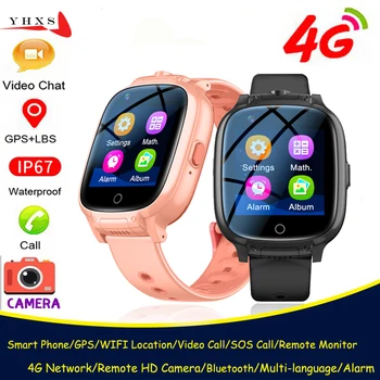 4G Смарт-часы Детские GPS WIFI Видеозвонок SOS IP67 Водонепроницаемые Детские Студенческие Умные часы Камера Монитор Отслеживание Местоположения Телефон Часы