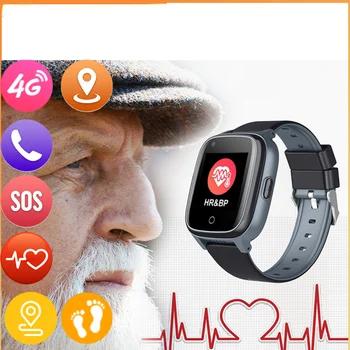 4g Смарт-часы Android для пожилых людей, фитнес, кровяное давление, Видеочат, Цифровые часы, пульсометр, GPS-трекер, SOS для пожилых Монитор
