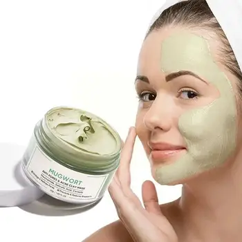 55 г Грязеочистительной маски для лица с зеленым чаем, Глубокое очищение, контроль темных пятен от прыщей, Увлажняющий Отбеливающий крем для женской красоты Sk Y6B6