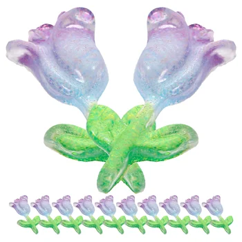 60 шт. Подвески для ногтей с цветами тюльпана, 3D подвески для ногтей, светящиеся подвески в виде тюльпана для декора акриловых ногтей