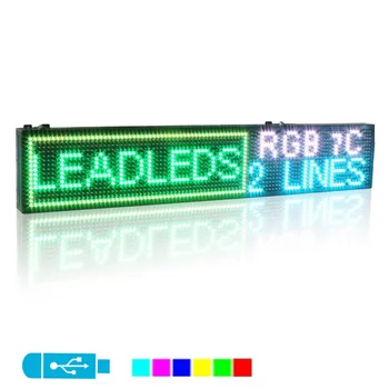 6x49-дюймовая полноцветная программируемая светодиодная панель для отображения сообщений с прокруткой в помещении