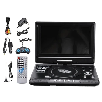 9,8-дюймовый Портативный домашний автомобильный DVD-плеер VCD CD Игровой ТВ-плеер USB-радиоадаптер с поддержкой приема FM-радио-EU Plug