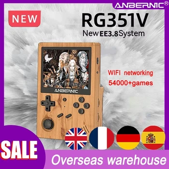 ANBERNIC Новый RG351V Ретро Игры Встроенный 16G RK3326 с открытым исходным кодом 3,5 дюймов 640*480 Эмулятор портативной игровой консоли Для PS1 детский подарок