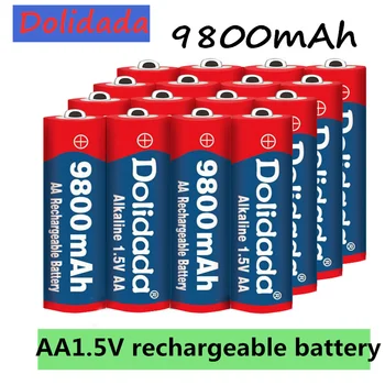 Batterie alcaline rechargeable  100% 1.5V AA 9800mAh pour mp3 jouet lumière led nouveau Original livraison gratuite