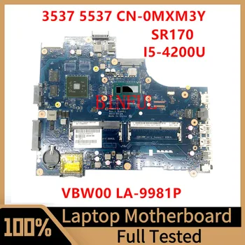 CN-0MXM3Y 0MXM3Y MXM3Y Для Dell Inspiron 5537 3537 Материнская плата ноутбука LA-9981P с процессором SR170 I5-4200U HD8670M 100% Протестирована в хорошем состоянии