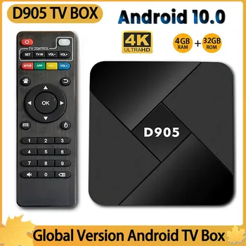 D905 Smart IP TV Box Android 10,0 Wifi 2,4G 4K Amlogic S905 Youtube zip smart pro tv box Телеприставка Медиаплеер Прямая Поставка