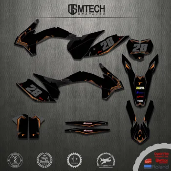 DSMTECH Custom Team Графическая Наклейка Комплект Наклеек Комбо для KTM 2013 2014 2015 SX SXF, 2014 2015 2016 EXC XC-W EXC-F 004