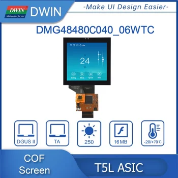 DWIN Оригинальный T5L ASIC 4,0 Дюйма 480 *RGB *480 16,7 М Цветов COF IPS Экран Емкостная сенсорная панель (TA)/DGUSII ЖК-модуль