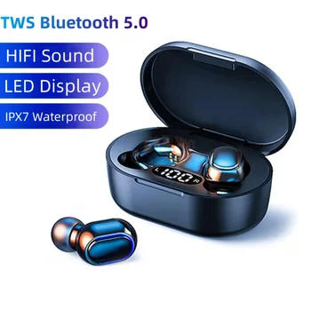 E7S Tws Беспроводные Наушники 5,0 Bluetooth Наушники-вкладыши Hi-Fi Без потерь Звуковые Гарнитуры Спортивные Мини-Наушники для Huawei Iphone