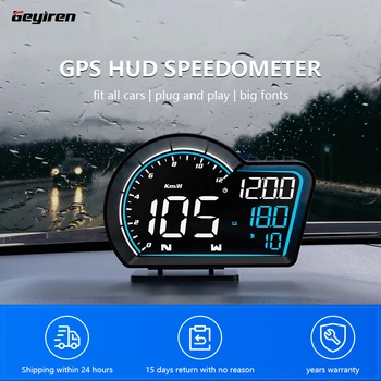 Geyiren G16 Цифровой Автомобильный Спидометр GPS Время Пробег Компас Головной Дисплей Автомобиля MPH KMH HUD Аксессуары Подходят для всех автомобилей