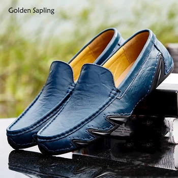 Golden Sapling/Модная Мужская Повседневная обувь; Легкие лоферы для вождения; Обувь для отдыха без шнуровки; Винтажные мужские Лоферы на плоской подошве; Классичес