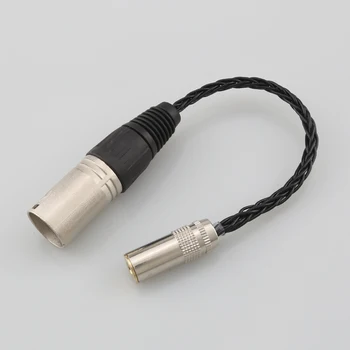 HiFi 7N OCC Серебристый 4,4 мм Штекер-4pin XLR Сбалансированный штекерный аудиокабель-адаптер 4,4 TRRRS-разъем XLR