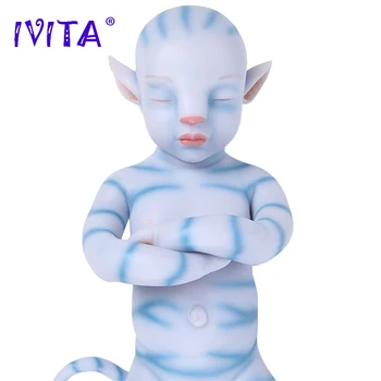 IVITA WG1806 51 см 2900 г 100% Полностью Силиконовые Куклы Reborn Baby Реалистичные Спящие Детские Глазки С Закрытыми Пленочными Игрушками для Детей на Рождество