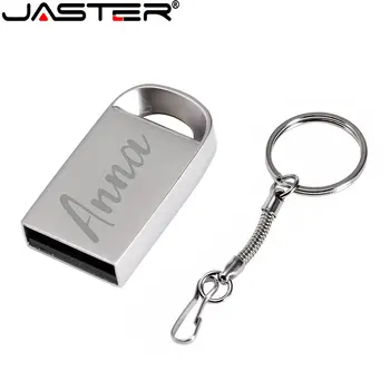 JASTER Бесплатные USBФлэш-накопители с Пользовательским Логотипом 64 ГБ Mini USB 2.0 Memory Stick 32 ГБ Бесплатный Брелок для ключей 16 ГБ Водонепроницаемый U-диск 8 ГБ