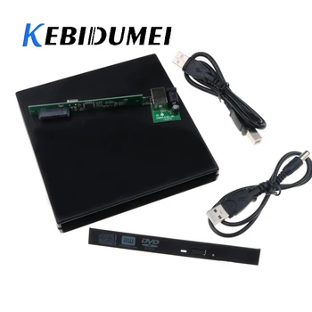 KEBIDU 12,7 мм Оптический привод SATA Core USB 2,0 Портативный внешний привод SATA DVD CD DVD-Rom IDE Чехол-накопитель для Ноутбука Notebook