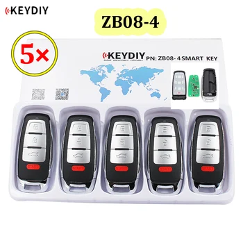 KEYDIY Универсальный брелок KEYDIY ZB08-4 KD Smart Key Remote для KD-X2 KD замена пульта дистанционного управления для автомобильных ключей Подходит для более чем 2000 моделей 5 шт./лот